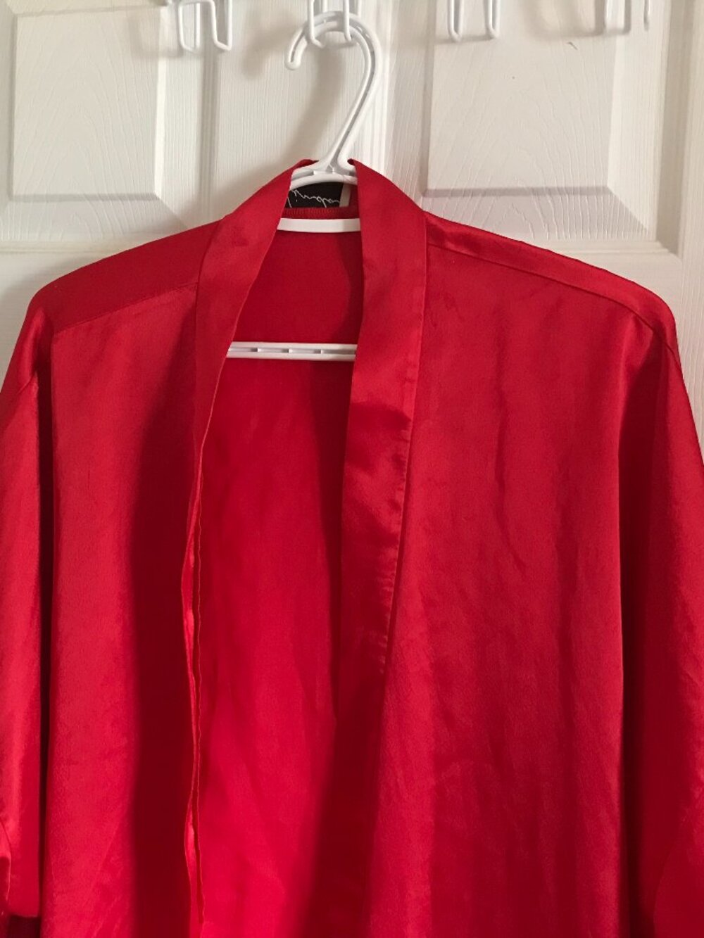Red Satin Robe XL - Picture 2 of 5